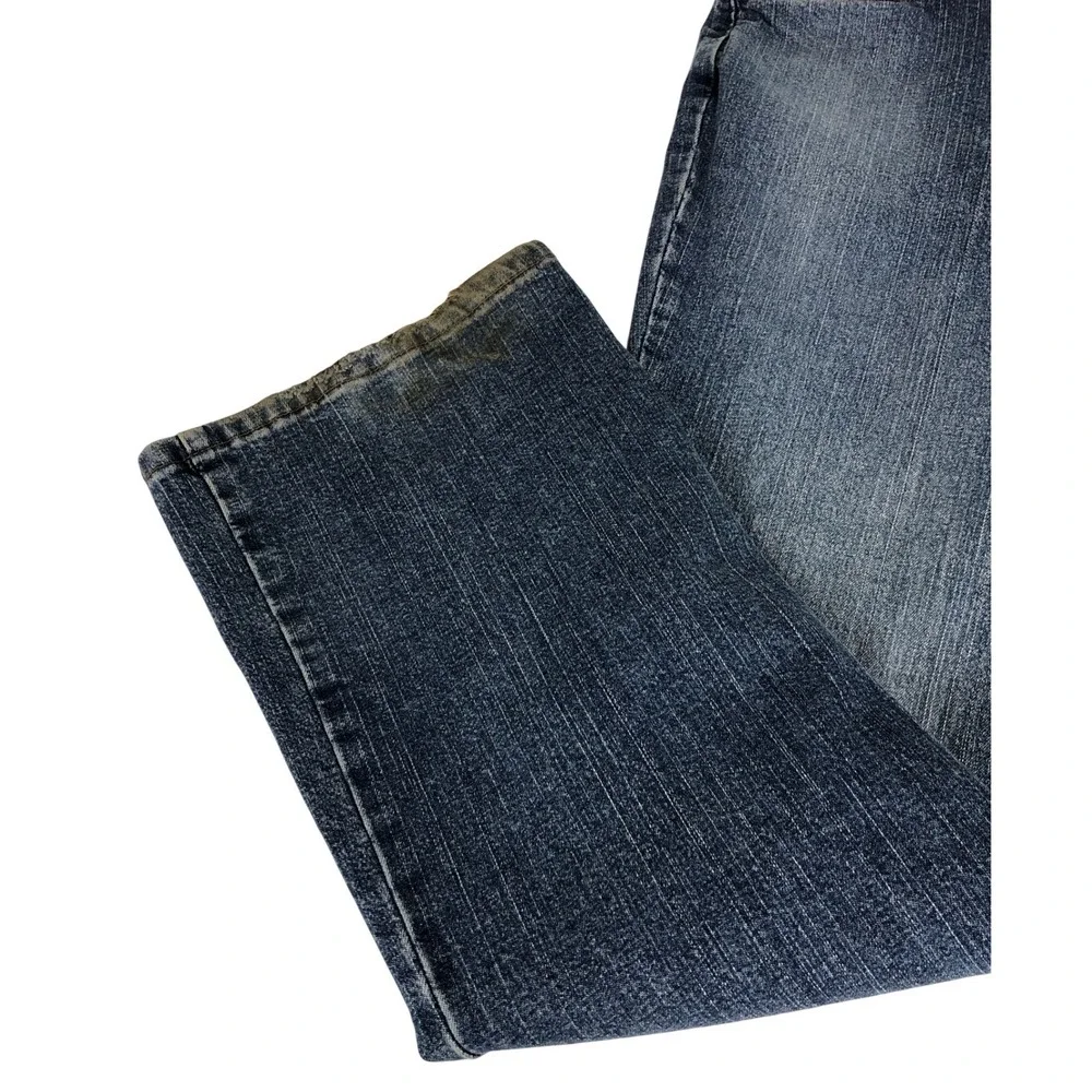 Blu Women's Denim Jeans‎ 16 Petite Flare Leg Medium Blue Wash Casual Wear